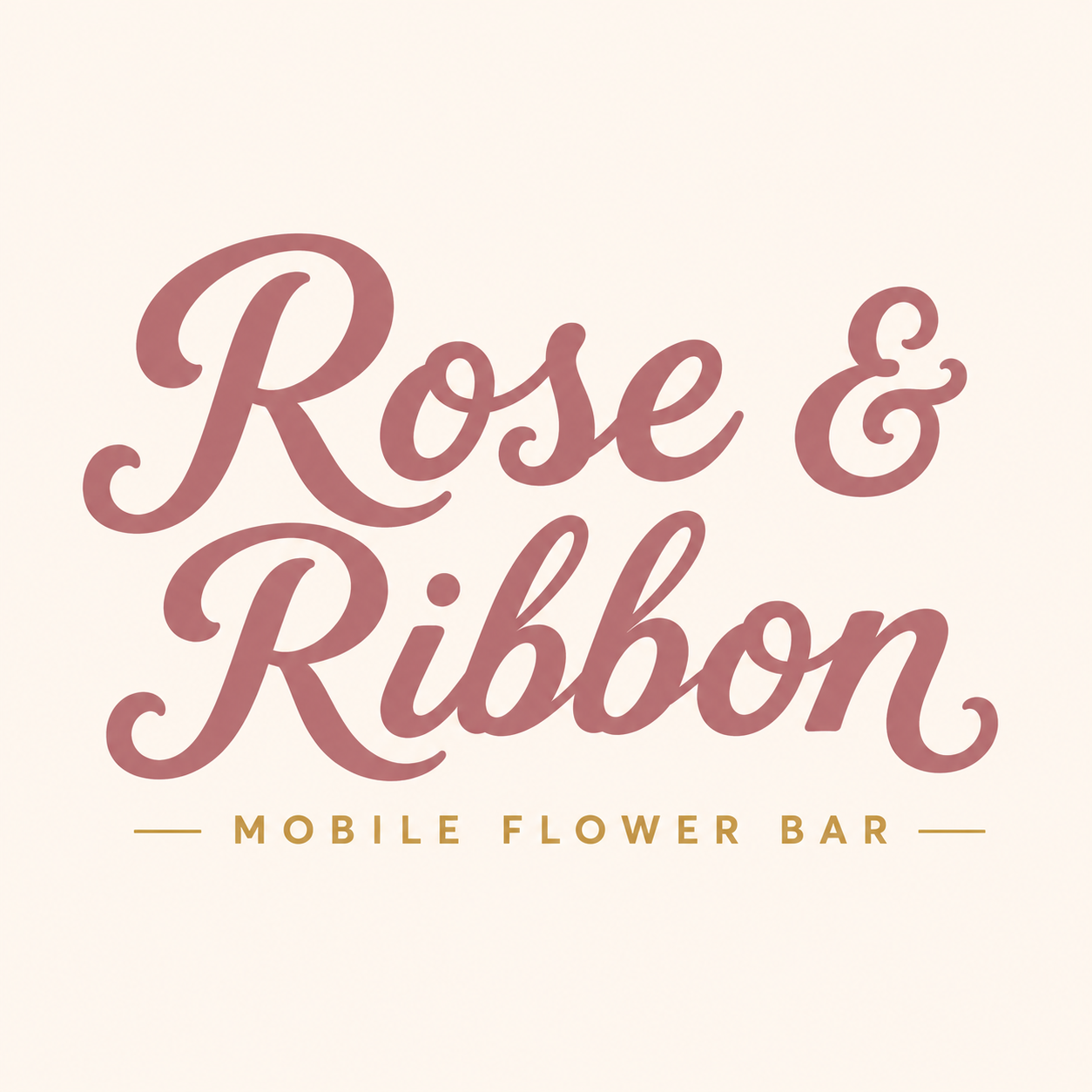 Rose & Ribbon Mobile Flower Bar